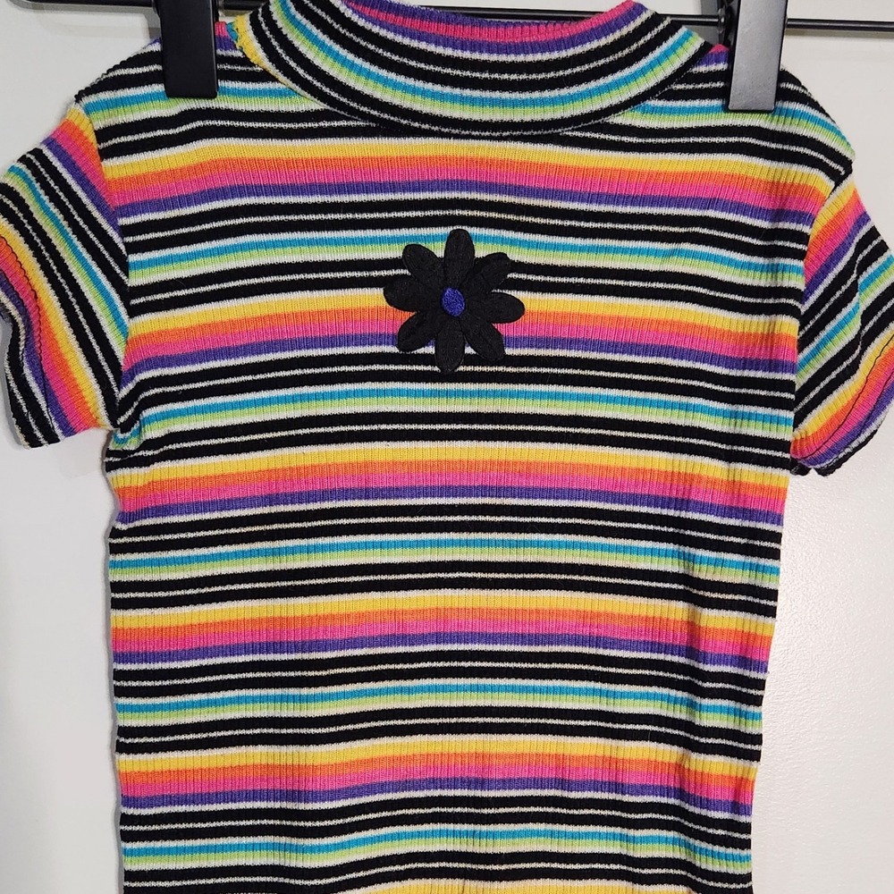 Vintage 90's‎ Kids 2T striped T-shirt "Small Steps" EUC